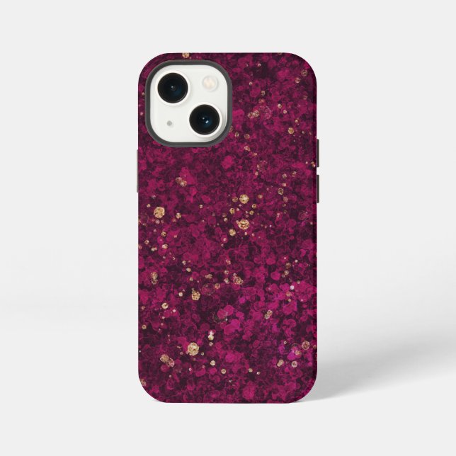 Etui iPhone 13 Mini burgundy éclat (Verso)