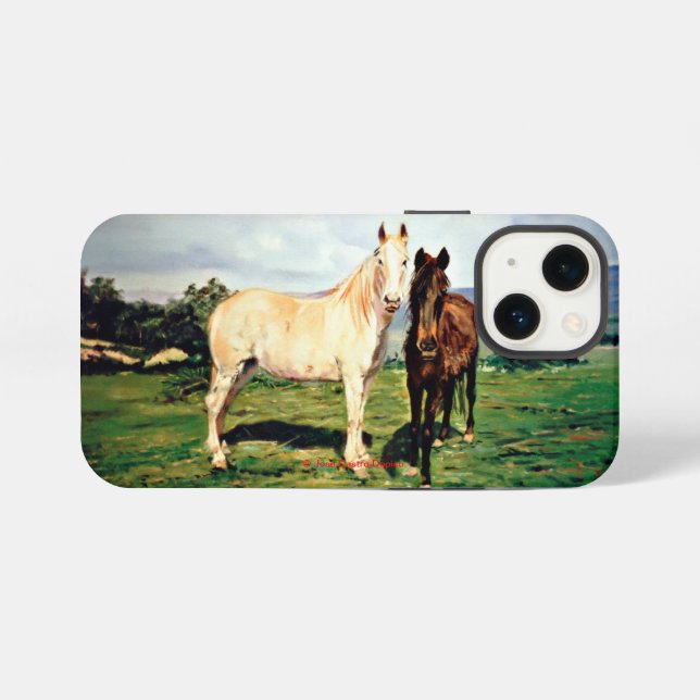 Etui iPhone 13 Mini Caballos (Verso Horizontal)