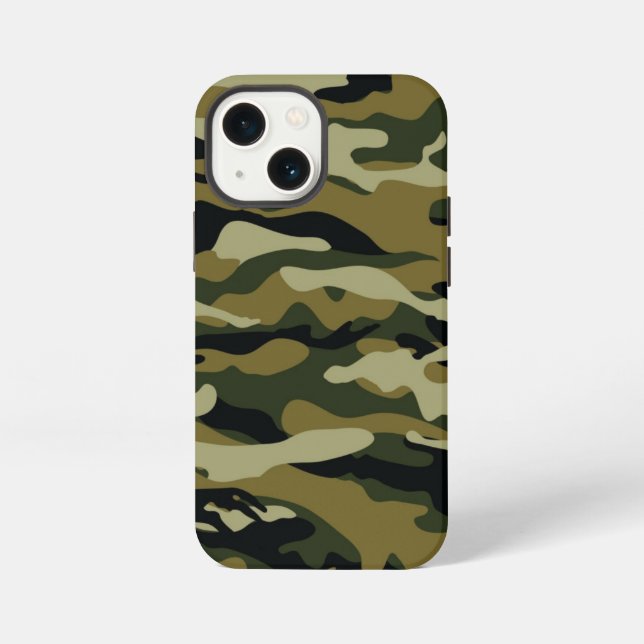 Etui iPhone 13 Mini Camo Vert Foncé (Verso)
