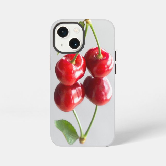 Etui iPhone 13 Mini Cerise douce (Verso)