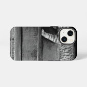 Etui iPhone 13 Mini Chat errant dans l'escalier (Verso Horizontal)