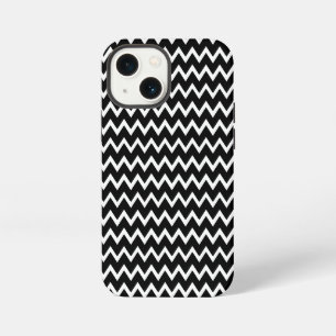 Etui iPhone 13 Mini Chevron noir et blanc