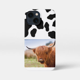Etui iPhone 13 Mini coque iphone mignon ! écriteau/vache brune