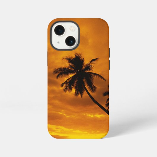 Etui iPhone 13 Mini Coucher de soleil sur l'île (Verso)