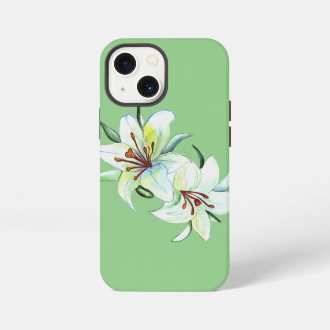 Etui iPhone 13 Mini Couleur olive (Verso)