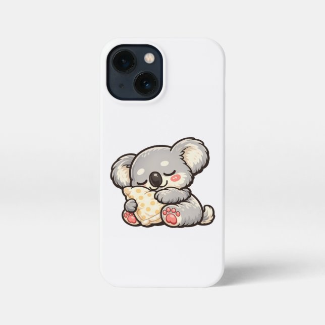 Etui iPhone 13 Mini Cute Sleeping Koala with Pillow (Verso)