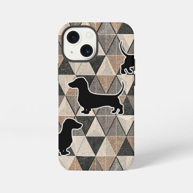 Etui iPhone 13 Mini Dachshund Walking (Verso)