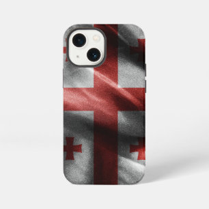 Etui iPhone 13 Mini Drapeau de soie de Géorgie