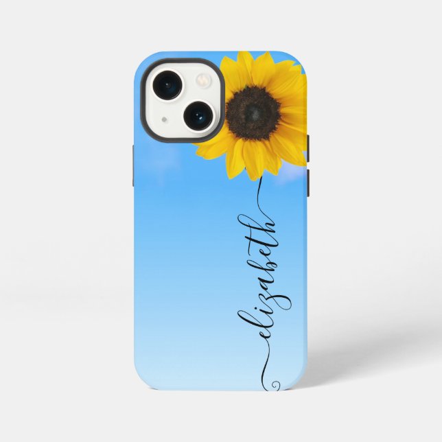 Etui iPhone 13 Mini Étui de téléphone à nom de tige de script de ciel  (Verso)