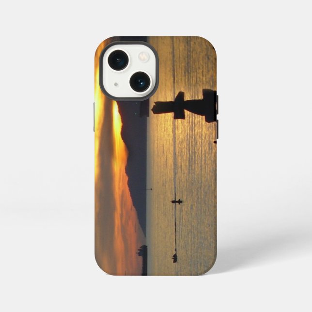 Etui iPhone 13 Mini Étui iPhone Mini de Vancouver Inukshuk Sunset Case (Verso)