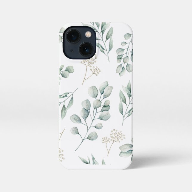Etui iPhone 13 Mini Eucalyptus Pattern iphone cover (Verso)