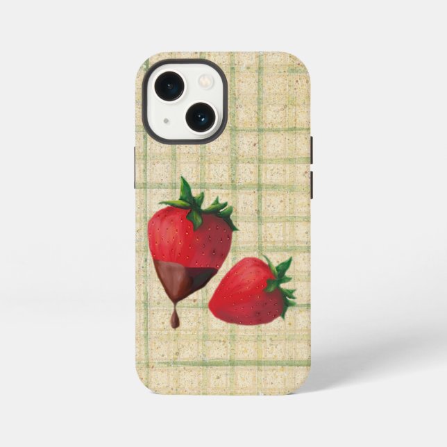 Etui iPhone 13 Mini Fraises (Verso)