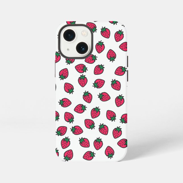 Etui iPhone 13 Mini Fraises (Verso)