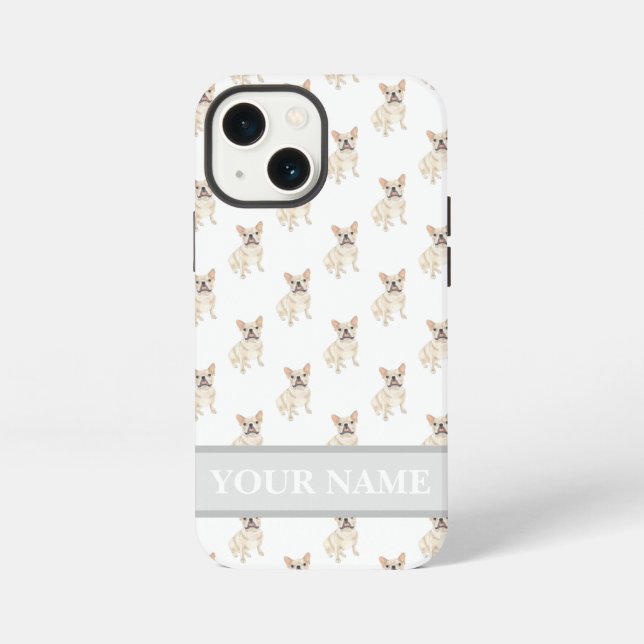 Etui iPhone 13 Mini Fun Tan Cream Fréchie Chien (Verso)