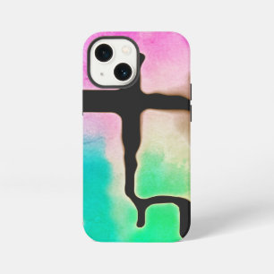 Etui iPhone 13 Mini Funky Cool Abstrait aux Couleurs Vives