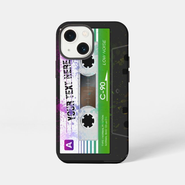 Etui iPhone 13 Mini Funny Retro Compact Audio Cassette (Verso)