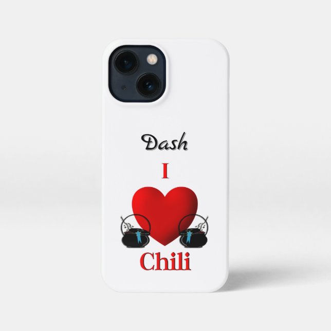 Etui iPhone 13 Mini I Heart Chili Personal (Verso)
