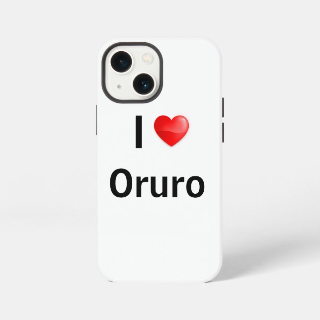 Etui iPhone 13 Mini I love oruro (Verso)