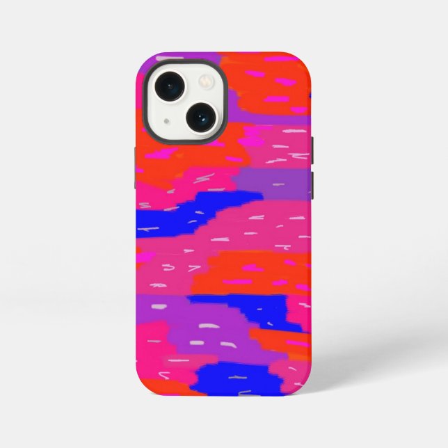 Etui iPhone 13 Mini Impression abstraite aux traits gras  (Verso)