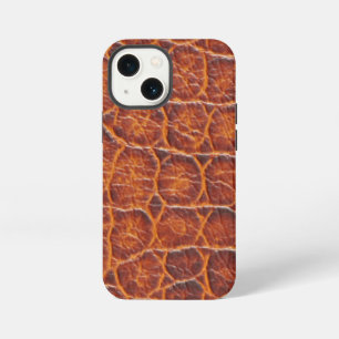 Etui iPhone 13 Mini Impression de peau d'alligator Brun Rougeâtre