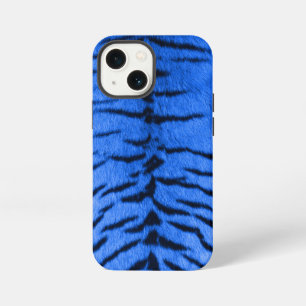 Etui iPhone 13 Mini Impression de peau de tigre bleu désert