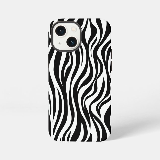 Etui iPhone 13 Mini Impression de peau de zèbre (Verso)