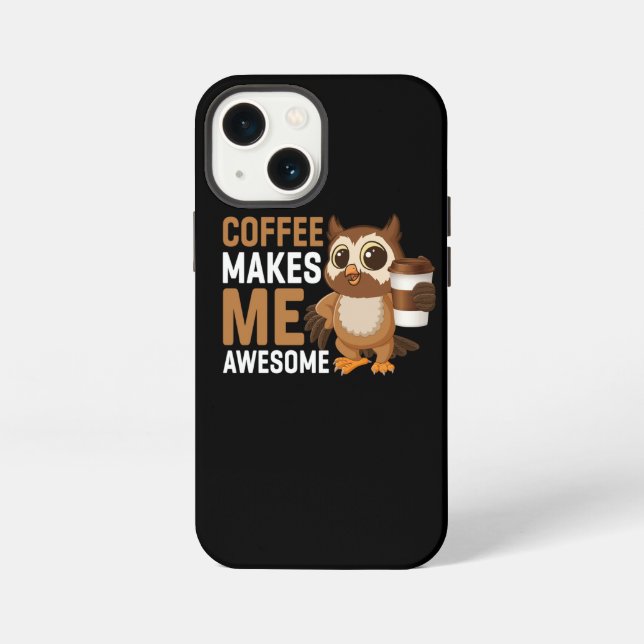 Etui iPhone 13 Mini le café me rend génial (Verso)