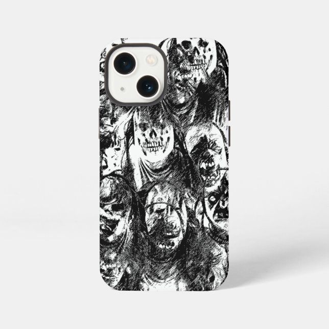 Etui iPhone 13 Mini Masques effrayants  (Verso)