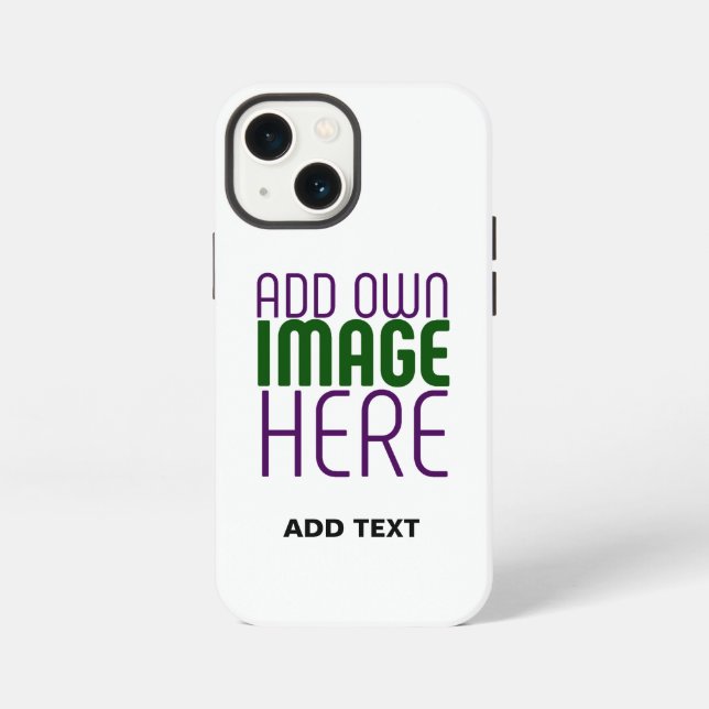 ETUI iPhone 13 MINI  MODELE DE TEXTE D'IMAGE BLANCHE SIMPLE ÉDITABLE MO (Verso)