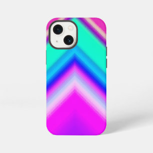Etui iPhone 13 Mini Montagne Électrique Rose Chaud