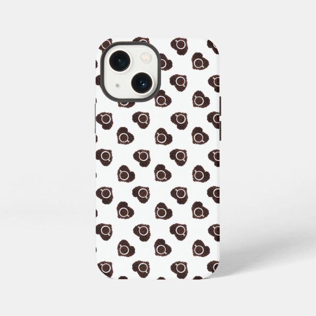 Etui iPhone 13 Mini motif Abstrait à café (Verso)
