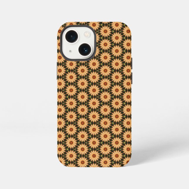 Etui iPhone 13 Mini motif d'été fleuri (Verso)