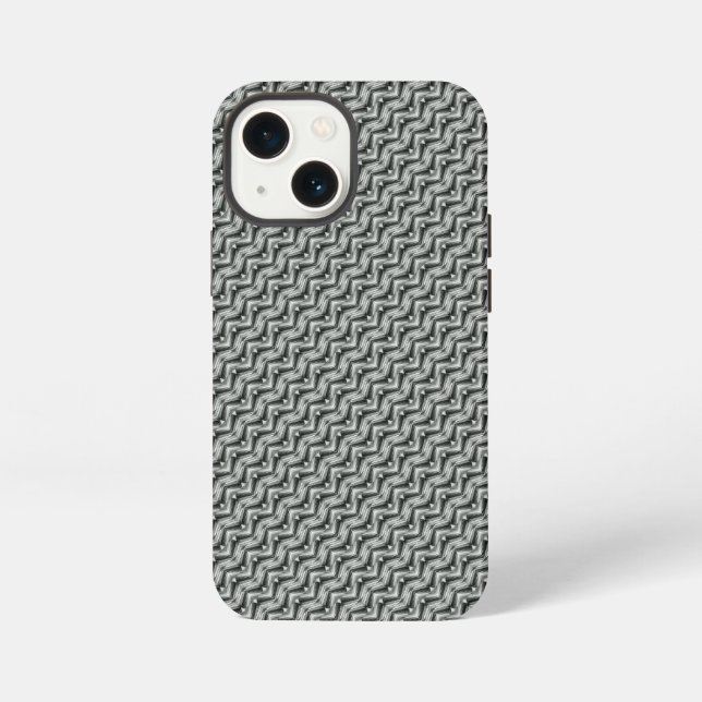 Etui iPhone 13 Mini motif gris Abstrait (Verso)