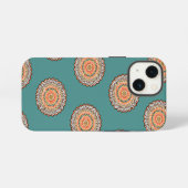 Etui iPhone 13 Mini Motif Mandala Zigzag (Verso Horizontal)