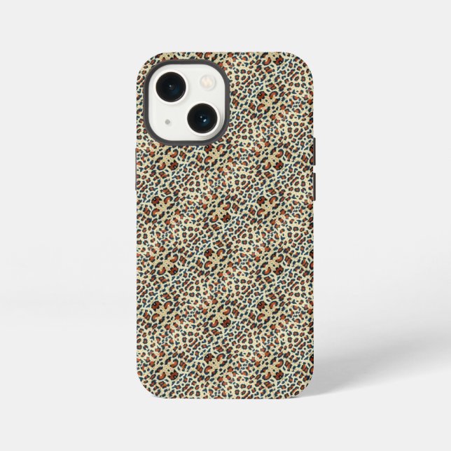 Etui iPhone 13 Mini Motif peau de léopard (Verso)