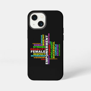 Etui iPhone 13 Mini Nuage de mots de femme forte
