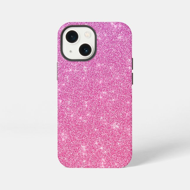 Etui iPhone 13 Mini Paillettes roses (Verso)