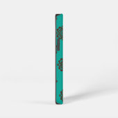 Etui iPhone 13 Mini "Parchemins carmin – Élégance audacieuse" (Côté droit)