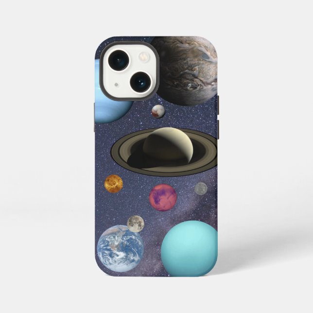 Etui iPhone 13 Mini Planètes du système solaire (Verso)