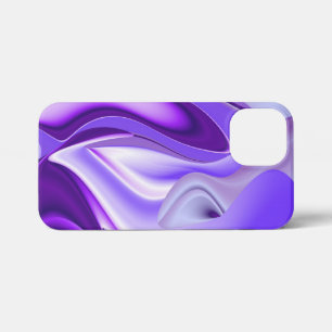 Etui iPhone 13 Mini Rêves arc-en-ciel à fleurs violettes