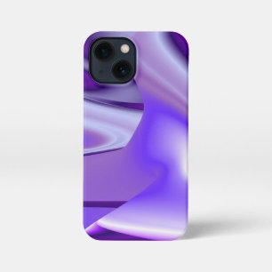 Etui iPhone 13 Mini Rêves arc-en-ciel à fleurs violettes