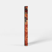 Etui iPhone 13 Mini Roche peinte en rouge (Côté droit)