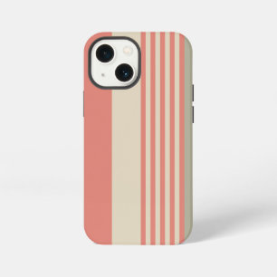 Etui iPhone 13 Mini Rose et rayures argentées