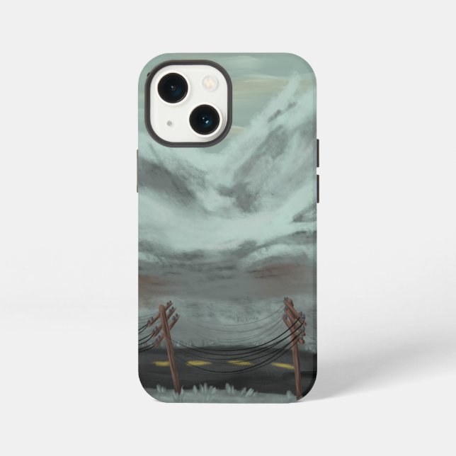 Etui iPhone 13 Mini Route désolée (Verso)