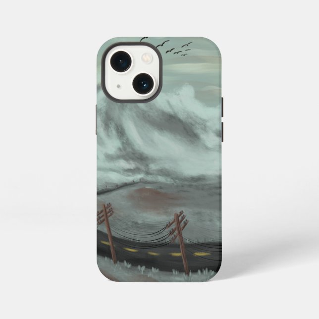 Etui iPhone 13 Mini Route désolée (Verso)