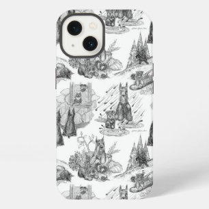 Etui iPhone 13 MINI SCHNAUZER Terrier Noir Toile