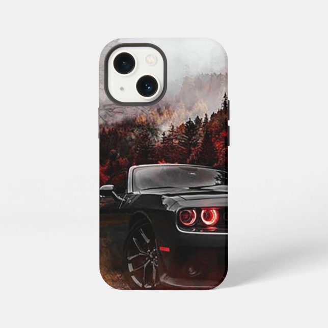 Etui iPhone 13 Mini super voitures noires (Verso)