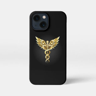 Etui iPhone 13 Mini Symbole Polygonal Or Caduceus