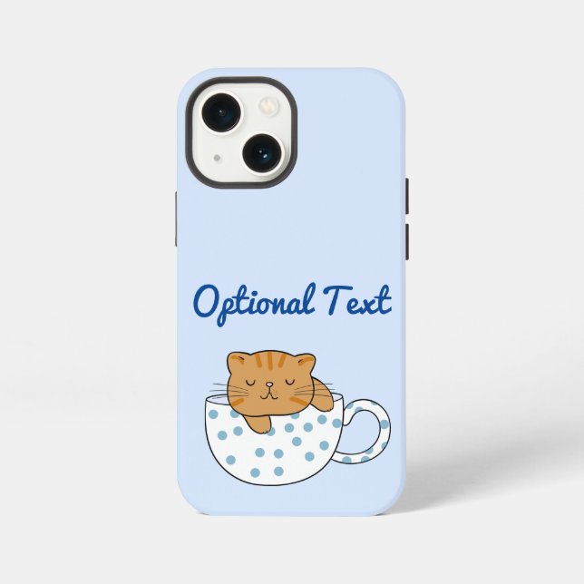 Etui iPhone 13 Mini Tasse de Chat-féine style Kawaii  (Verso)