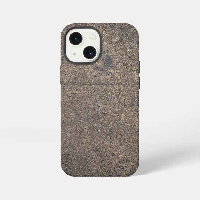 Etui iPhone 13 Mini texture de béton grunge (Verso)